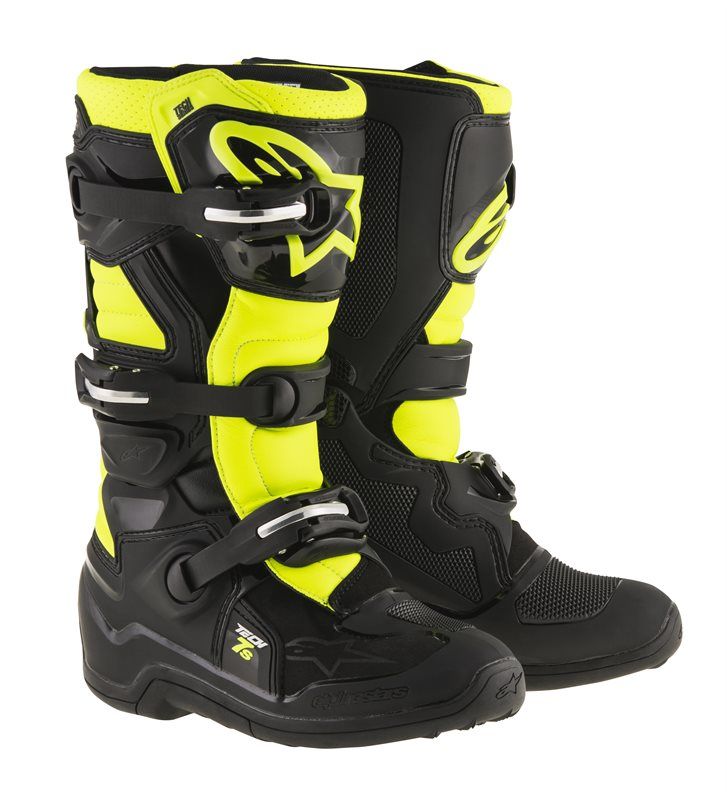 Detské čižmy Alpinestars Kids Boots Tech 7S Black Yellow Fluo veľkosť 35