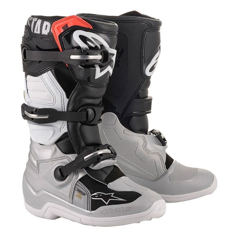 Detské čižmy Alpinestars Kids Boots Tech 7S Black Silver White Gold