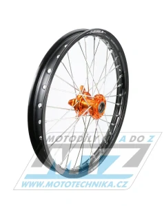 Koleso kompletné predné 1,60x19" (oranžový náboj / čierny ráfik) - KTM 85SX / 12-25 + Husqvarna TC85 / 14-25 + Gas-Gas MC85 MXPARTS