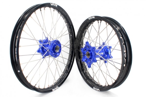 Sada kolies VMX 21/19 MX vhodné pre YAMAHA YZ125 YZ250 YZ250F 2001-2025 YZ450F modrý náboj čierny ráfik