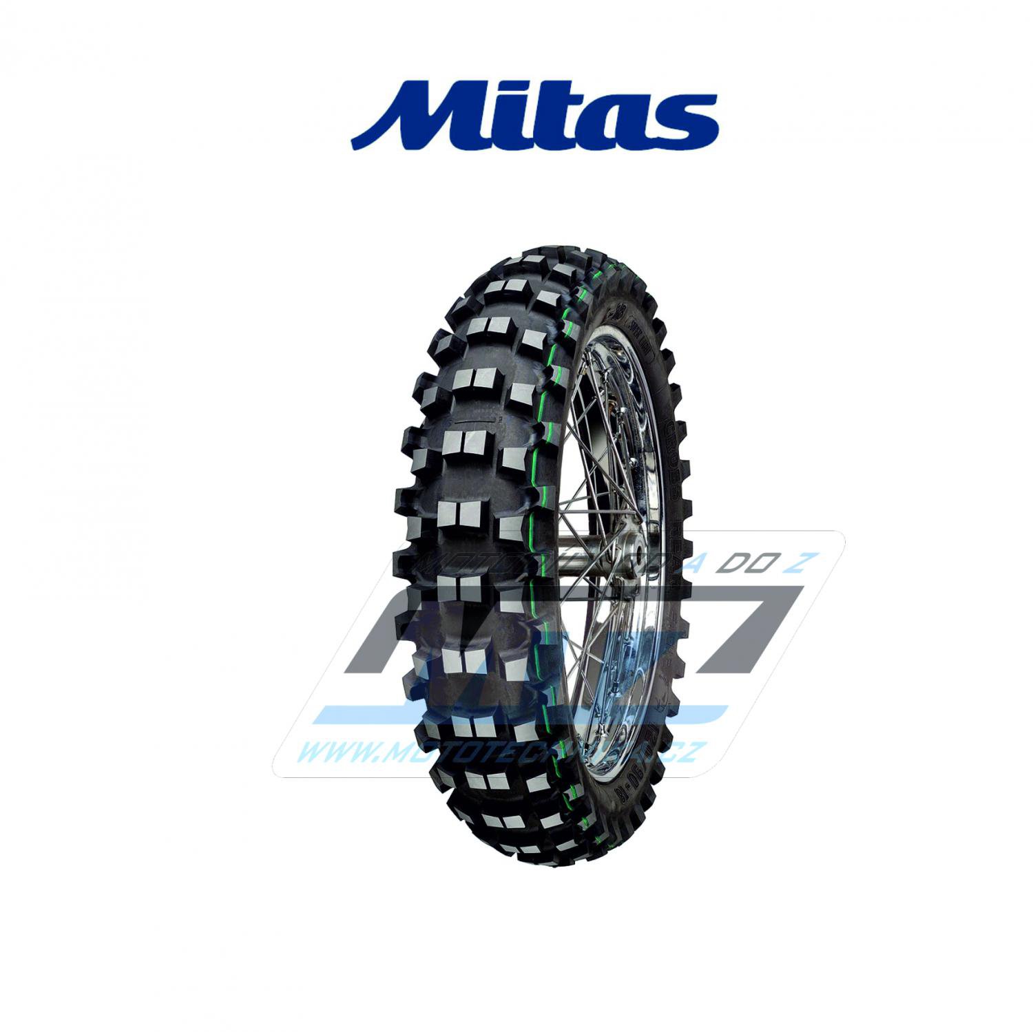 Pneu Mitas 110/90-19" C18 Super Light (zelený pruh) 62M TT
