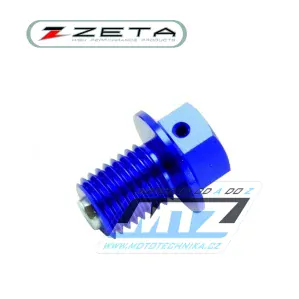 Magnetická výpustná skrutka M10x15mm (závit 1,25) - ZETA ZE58-1222 - Yamaha + Suzuki - modrý