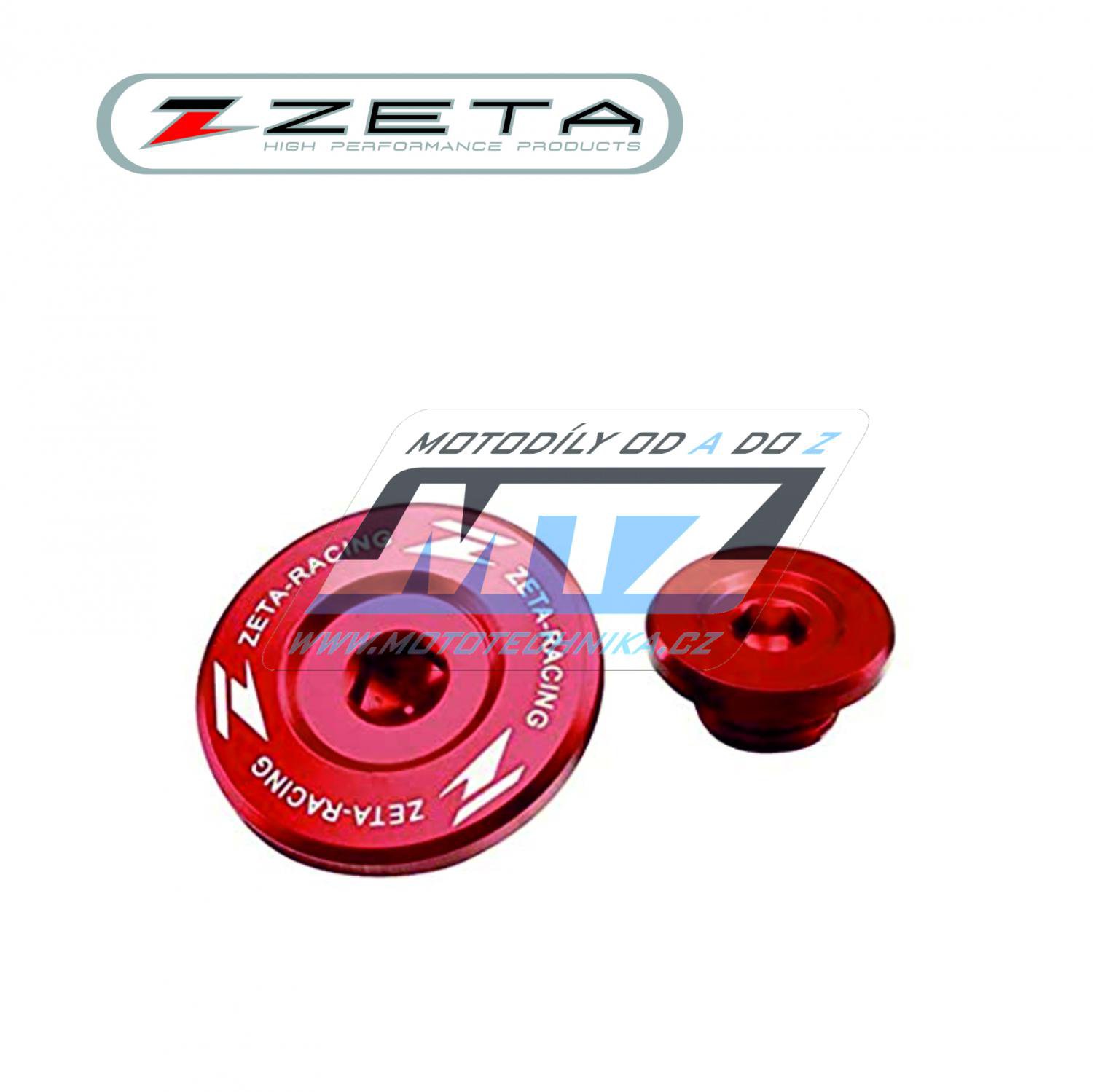 Zátky motora ZETA červené - Kawasaki KXF450 / 09-18 + KXF250 / 11-22 + KLX450R / 08-22 ZETA RACING