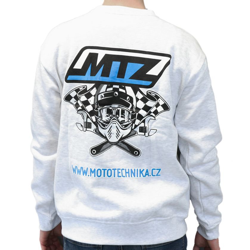 Mikina MTZ Essential s potlačou (farba šedý melír)