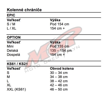 Chrániče kolien EVS EPIC S-M veľkosť