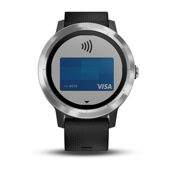 GARMIN vívoactive 3, Black Silicone, Stainless Steel