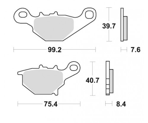 Prox brzdové platničky zadné Suzuki RM 85 05-23