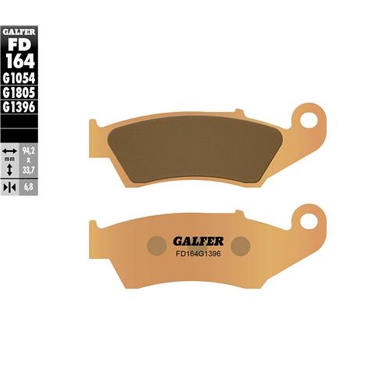 Predné brzdové platničky GALFER SINTERED Honda, Yamaha, Gas Gas, Kawasaki, Suzuki, Aprília, Beta