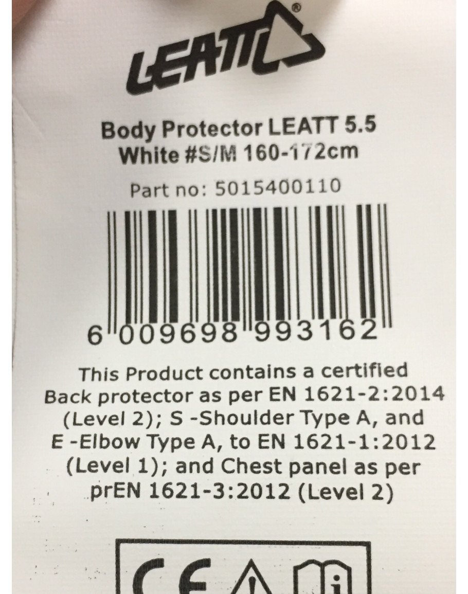 Chránič hrude Leatt 5,5 Pro white