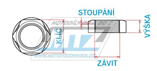 Matica osi zadného kolesa ZETA ZE93-8022 - Honda CRF250L / 13-20 + CRF300L / 21-26 + CRF250 Rally+CRF300 Rally + CRF150R / 07-26 + CRF150F+CRF230F+CRM250 + XR250+XR650L - červená