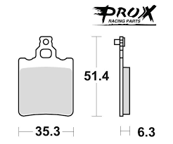Zadné brzdové dosky (pár) KTM SX65 2000-2003 PRO-X