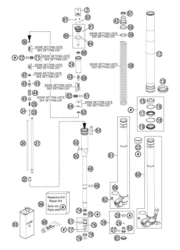 OEM KTM 48600509 Piston Rod Compression NOS 6x38mm