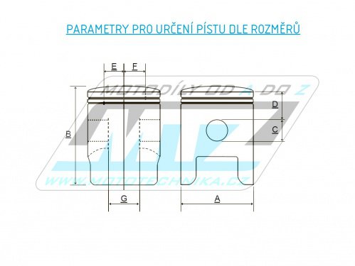 Piest MZ 250ETZ+251ETZ+301ETZ - na vŕtanie 70,00 mm