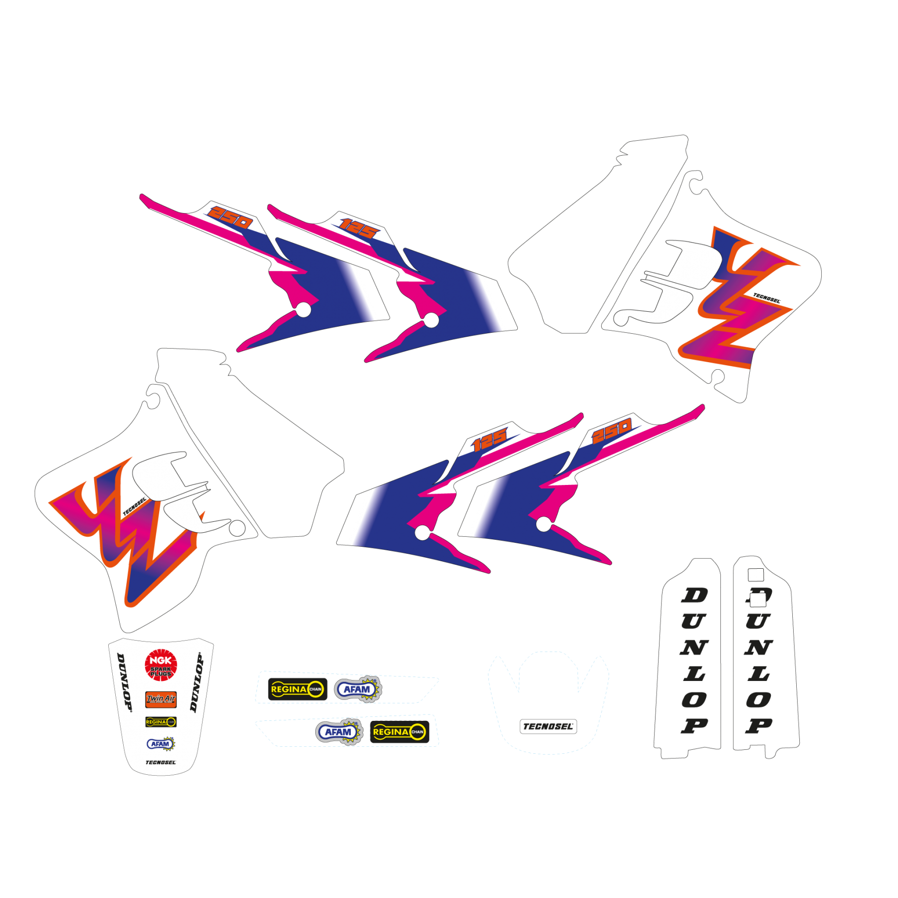 KOMPLETNÁ SADA REPLIKA TEAM YAMAHA 1993 YAMAHA