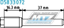 Sada nerezových čapov brzdiča Nissin (2 ks) - Honda CR125R+CR250R/02-07 + CRF250R/04-18 + CRF450R/02-18 + CRF450RX/17-18 + CRF450L/ C04 / 05-17 + CRF250F/ 19-21 + Suzuki RM125+RM250/ 05-08 + RMZ250+RMZ450/ 08-20