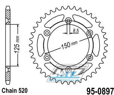 Rozeta oceľová Orange 0897-50zubov ESJOT ULTRALIGHT 50-32065-50 Offroad (oranžová) - KTM 125SX+250SXF+300EXC +450EXCF+200XC+350XCF+125MX+640LC +FS550+FX450 + Husqvarna FC350+FE450+TC125 +TE250