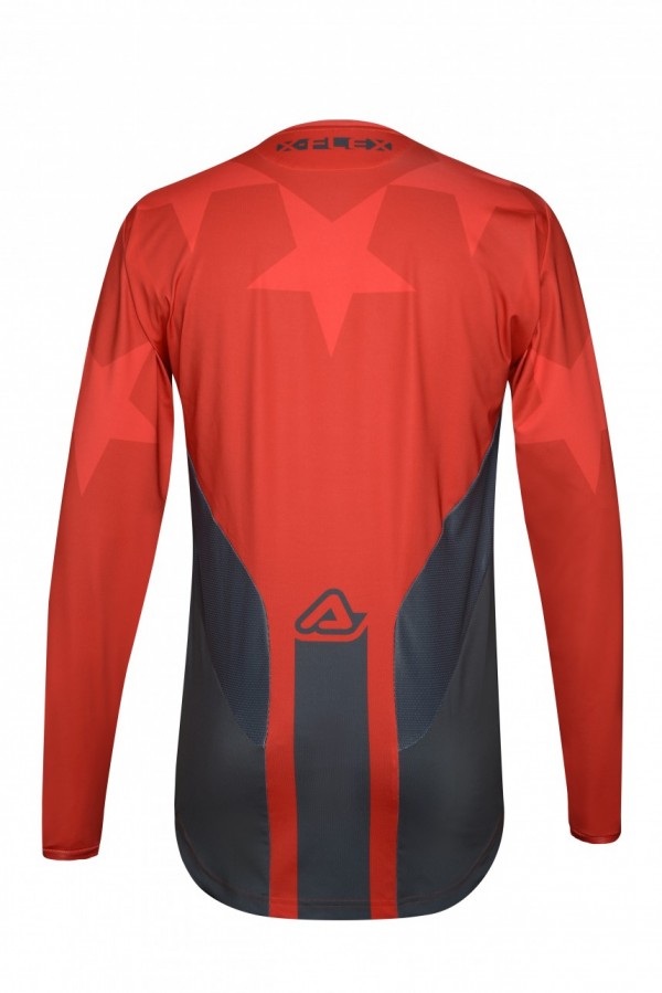 Acerbis MX dres MX STARCHASER X-FLEX JERSEY - ČERVENÝ/ŠEDÝ