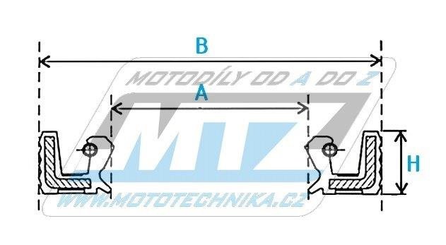 Gufero/Simerink motora NOK/ARS (rozmery: 26x35x6mm) - KTM 50SX + Husqvarna TC50