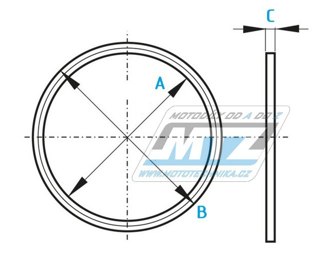 Tesnenie výfuku (tesnenie medzi motor a zvodmi) - rozmery 32x39,5x4,5mm