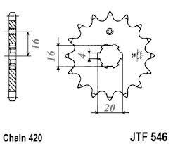Vývodové sekundárne koliečko JT sprocket KX60/65/80/85