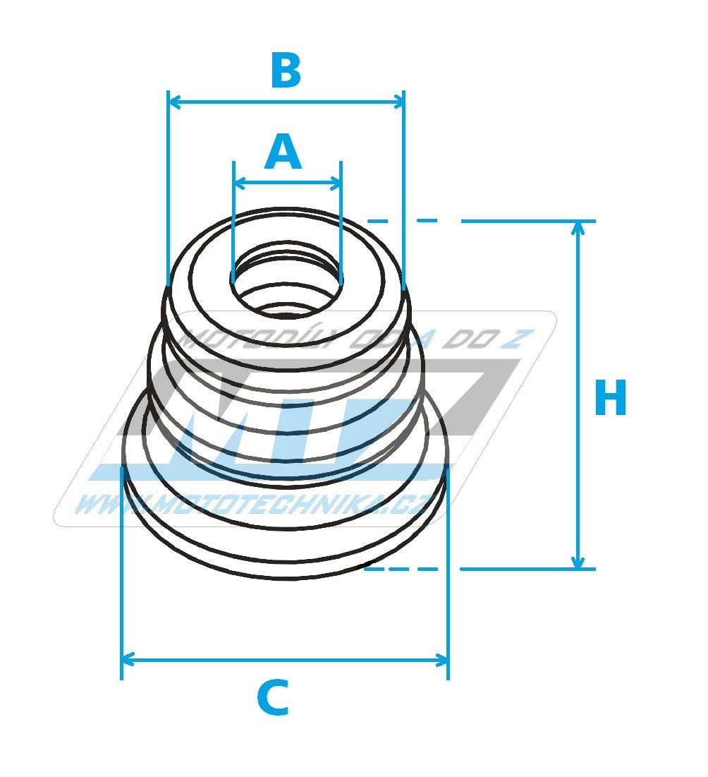Doraz zadného tlmiča WP Bump Stop Rubber - rozmery 18x45x41mm - KTM 125-530/02-05 + KTM85/05-17 + Freeride 250+350/12-17