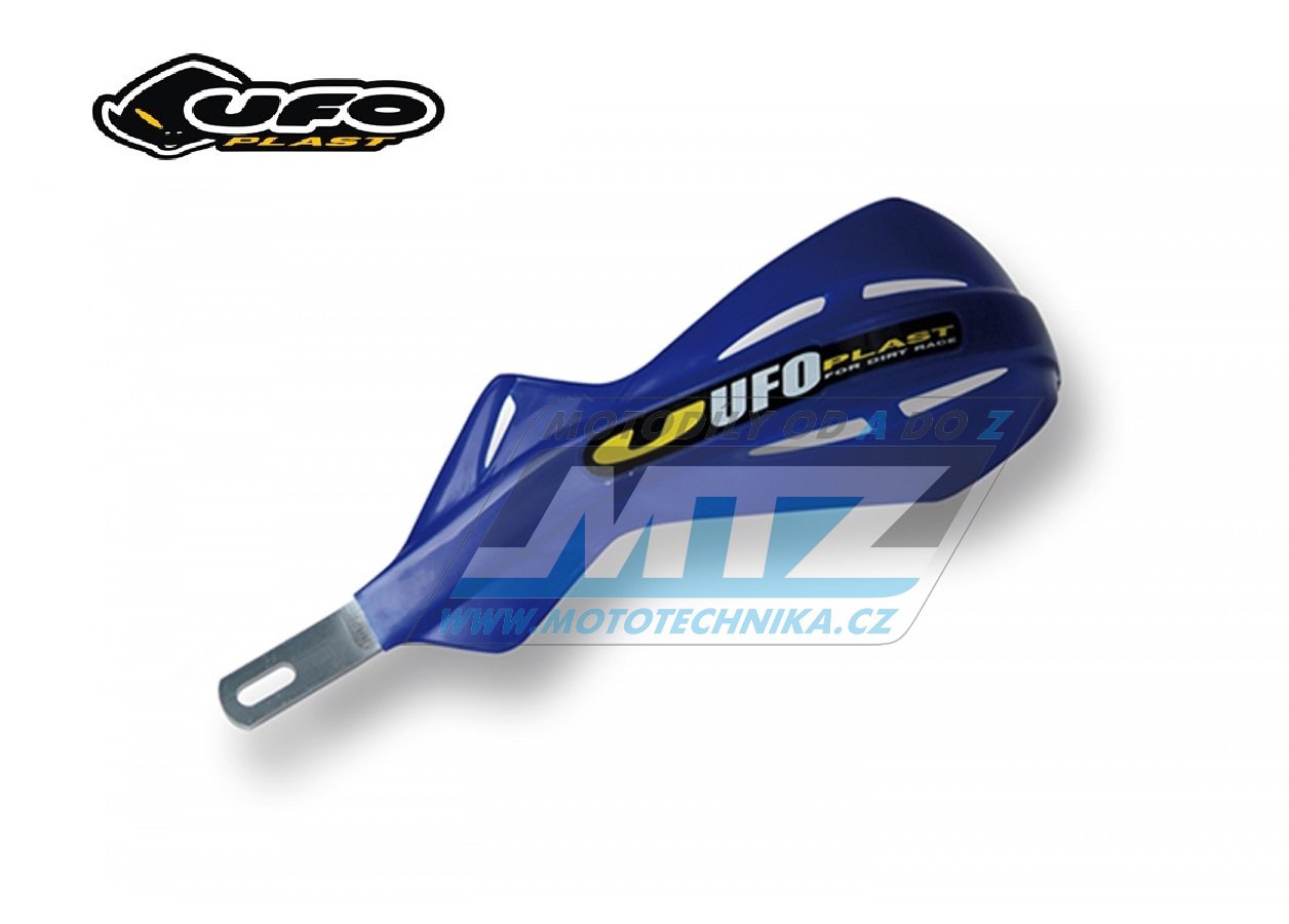Bástre (kryty páčok) s výstuhou UFO ALU-BRUSH vrátane montážneho kitu pre riadidlá s priemerom 28,6mm - modré