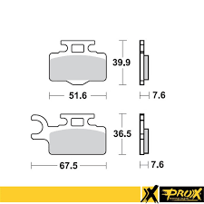 Brzdové platničky (pár) prox 37.107202 Kawasaki KX 65 2000-2023, Suzuki RM 65 2003-2005
