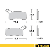 Brzdové platničky PROX 37.217102 ATV KTM XC 450, SX 450, SX 505, XC 525