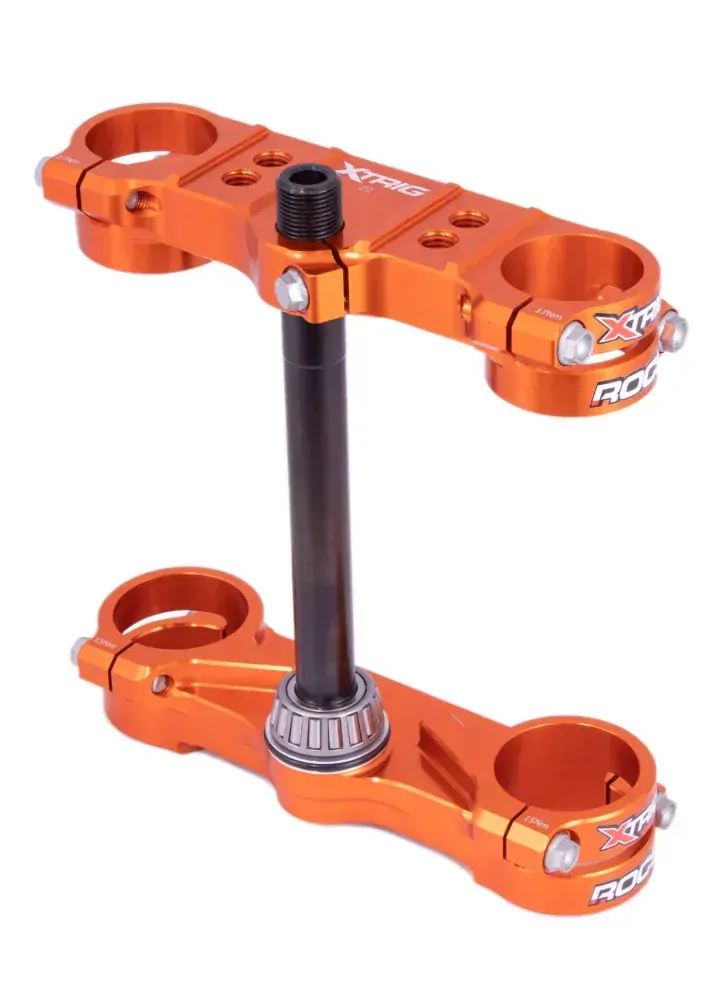 Držiaky tlmičov Xtrig ROCS Tech KTM SX65 + Husqvarna TC65 +Gas Gas MC65 2024 oranžové