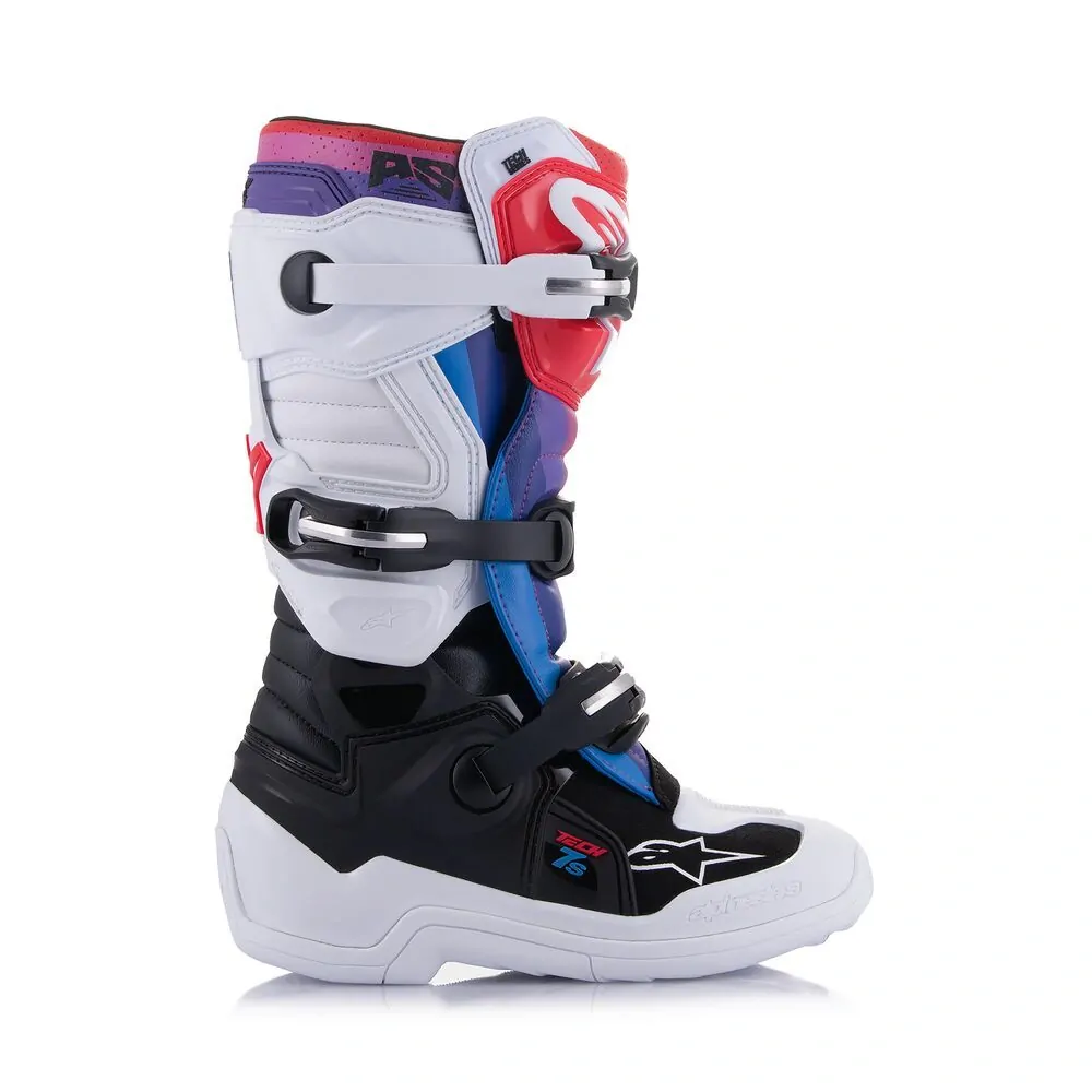 Detské čižmy Alpinestars Tech 7S White Black Rainbow