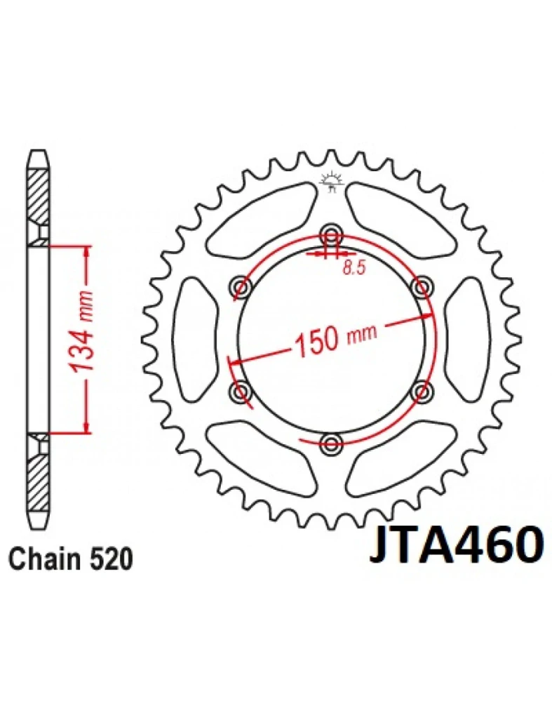Rozeta Kawasaki JT dural čierna