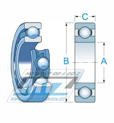 Ložisko SX04B10 (rozmery: 22x56x16 mm) NTN Japan