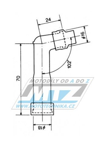 Fajka/Botka NGK 102°/50hm