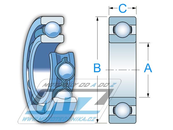 Ložisko 6001 C3 (12x28x8mm) Koyo od PROXU (vodné čerpadlo Yamaha)