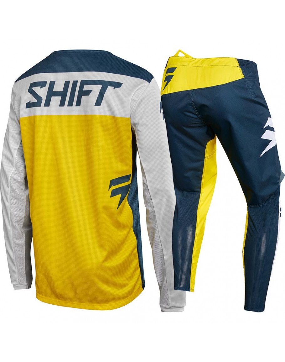 Nohavice SHIFT Whit3 Label Paulin GP navy/yellow veľkosť 34