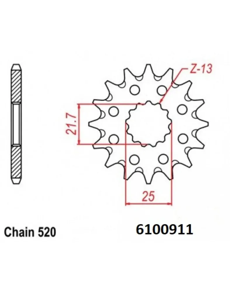 Vývodové sekundárne koliečko MM Kawasaki KXF450/KLX450 2006-2024