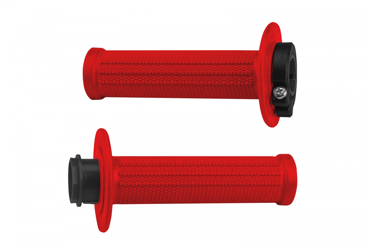 Rukoväte/Gripy UFO Lock On Grips (ODI) vrátane 9 nástavcov - červené
