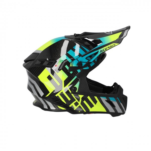 Acerbis Prilba STEEL CARBON 2024 22-06 - LIGHT BLUE/FLUO YELLOW