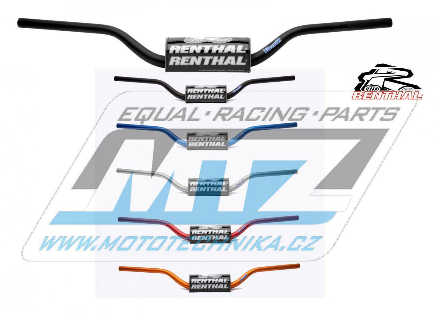 Riadidlá Renthal 60901 Fatbar (1 1/8” = 28,6mm) - čierne