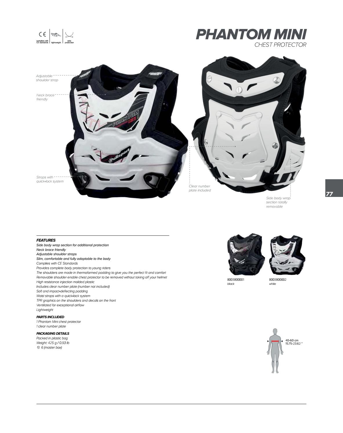 Chránič hrude Polisport Phantom black detský