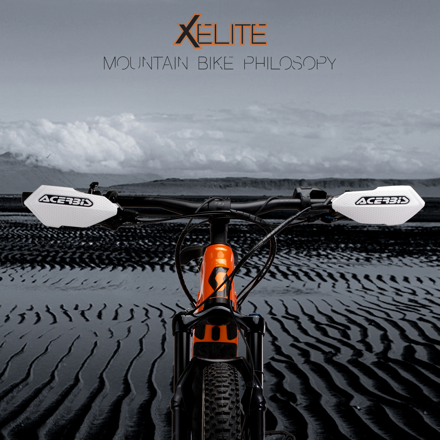 Chrániče páčiek X-ELITE HANDGUARDS E BIKE-MINICROSS - ORANGE/BLACK