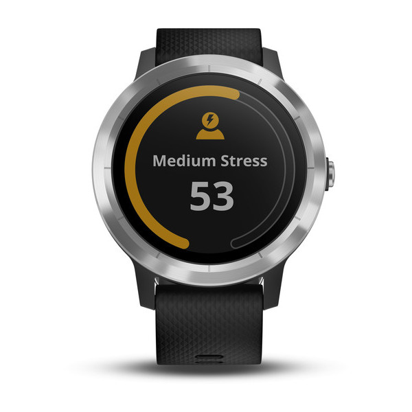 GARMIN vívoactive 3, Black Silicone, Stainless Steel