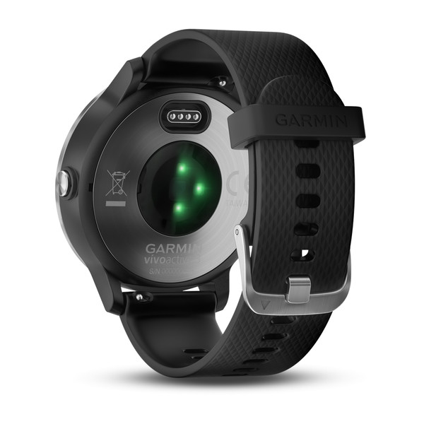 GARMIN vívoactive 3, Black Silicone, Stainless Steel